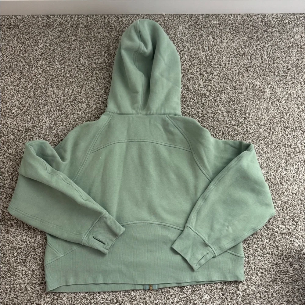 Lululemon Scuba Green Zip-Up Hoodie size large - Picture 2 of 6